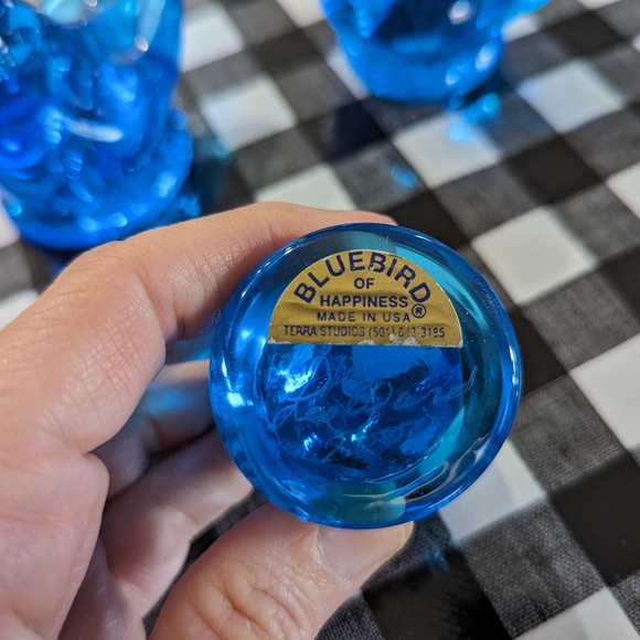 Vintage 80's 90's Bluebird Of Happiness Signed Leonard Ward Birds Mom Dad Baby - Picture 2 of 9